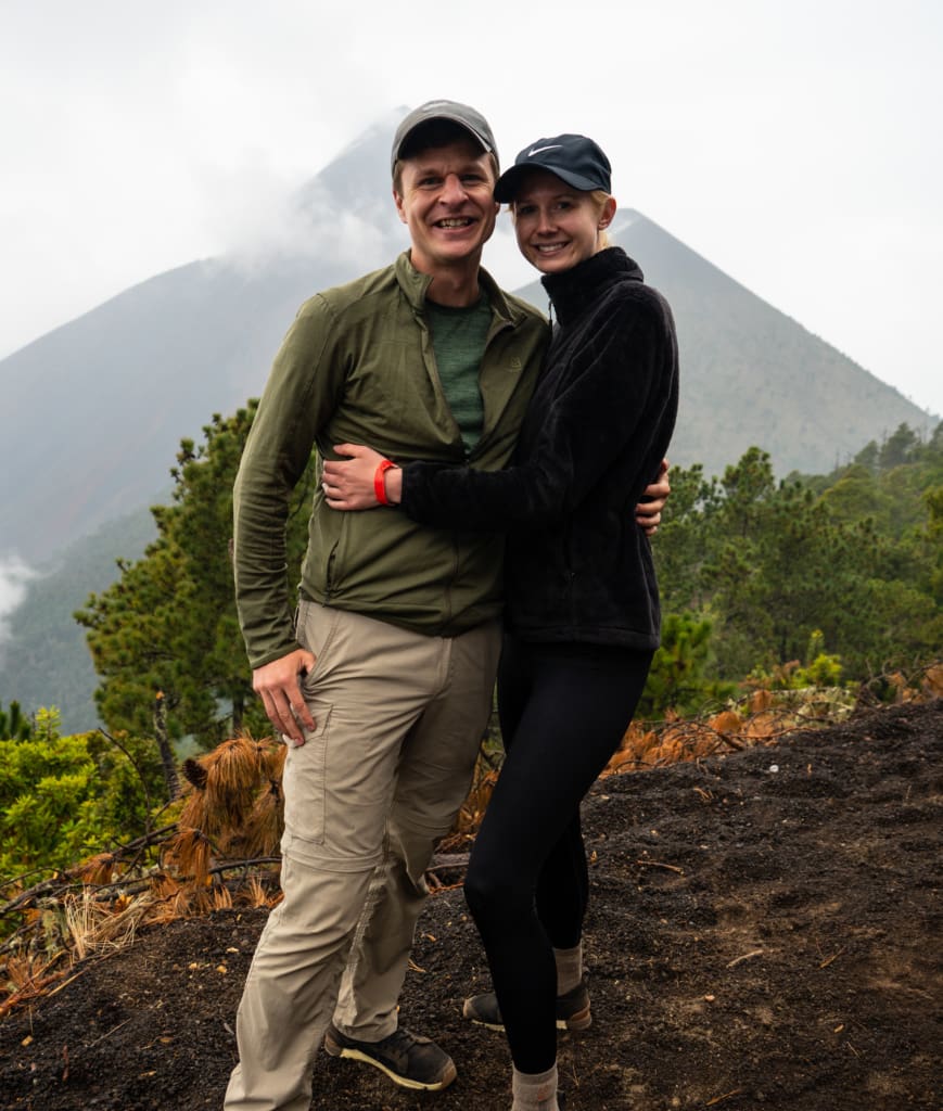 Hiking Acatenango was hard enough--but we were happy to make it to base camp