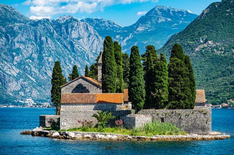 Church on the water in Kotor, Montenegro
