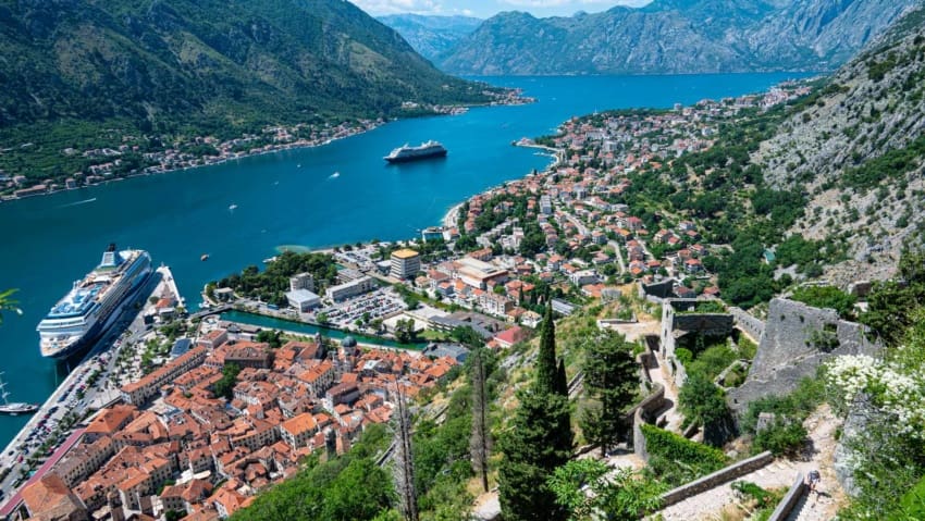 A view from hiking above Kotor