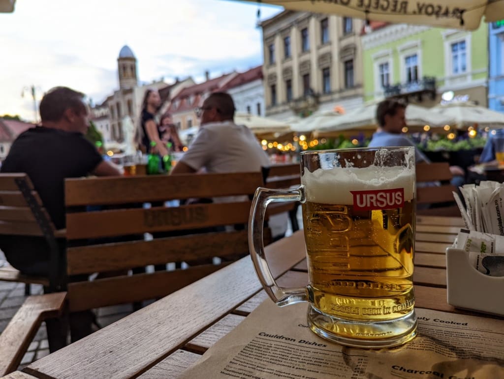 Beer at La Ceaun Brasov Restaurant