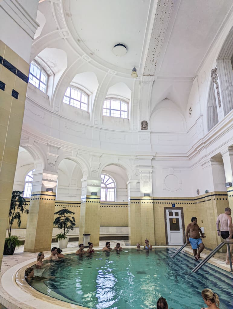 Indoor bath at Széchenyi Thermal Bath