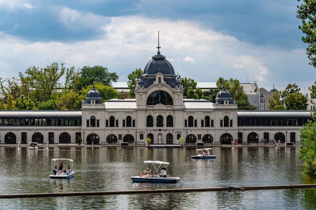 Paddle Boat in City Park in Budapest
