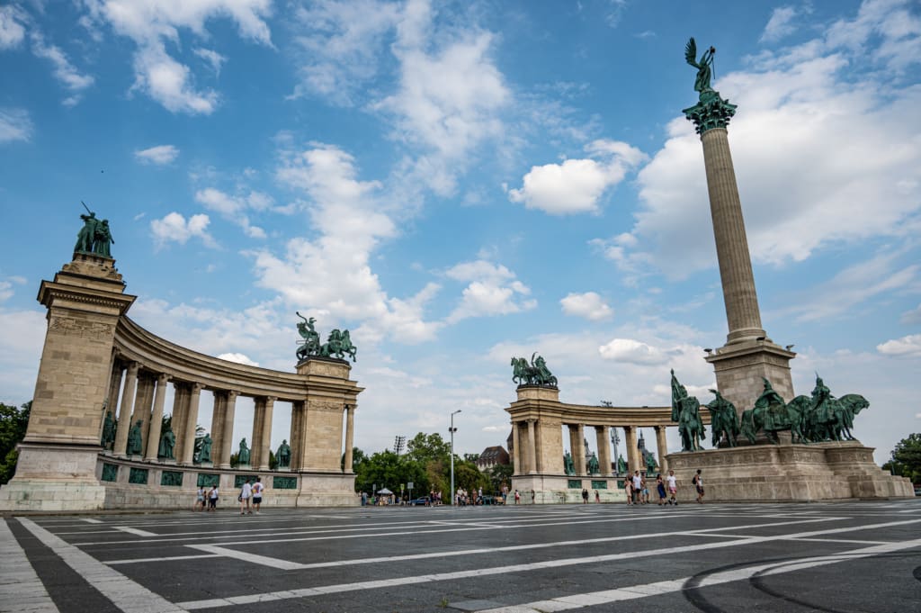 Monument Square at City Park in Budapest