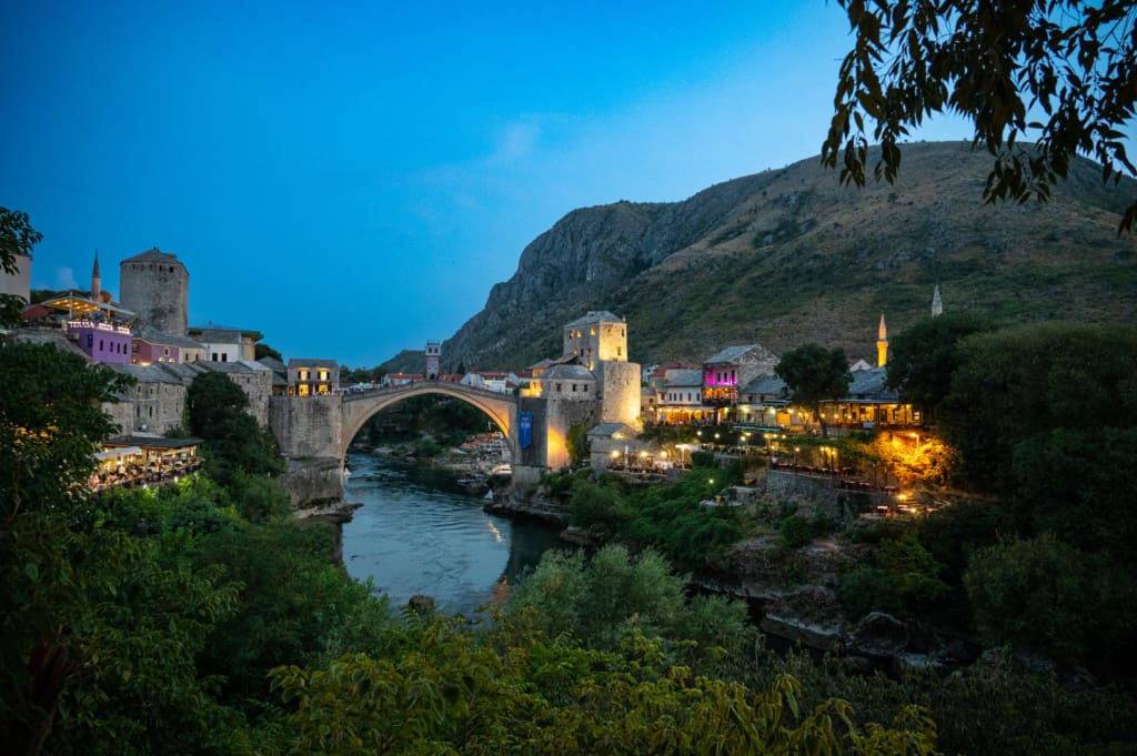Dinner with a view in Mostar