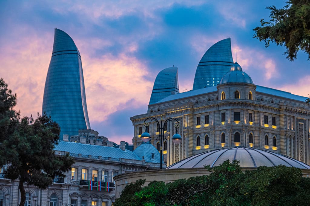 Flame Towers in Azerbaijan