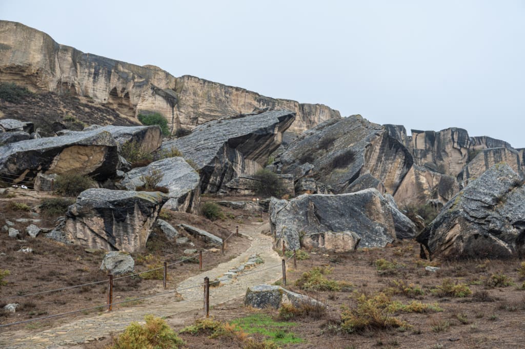 Gobastan archeological and geological attraction in Baku, one of the best things to see in Azerbaijan