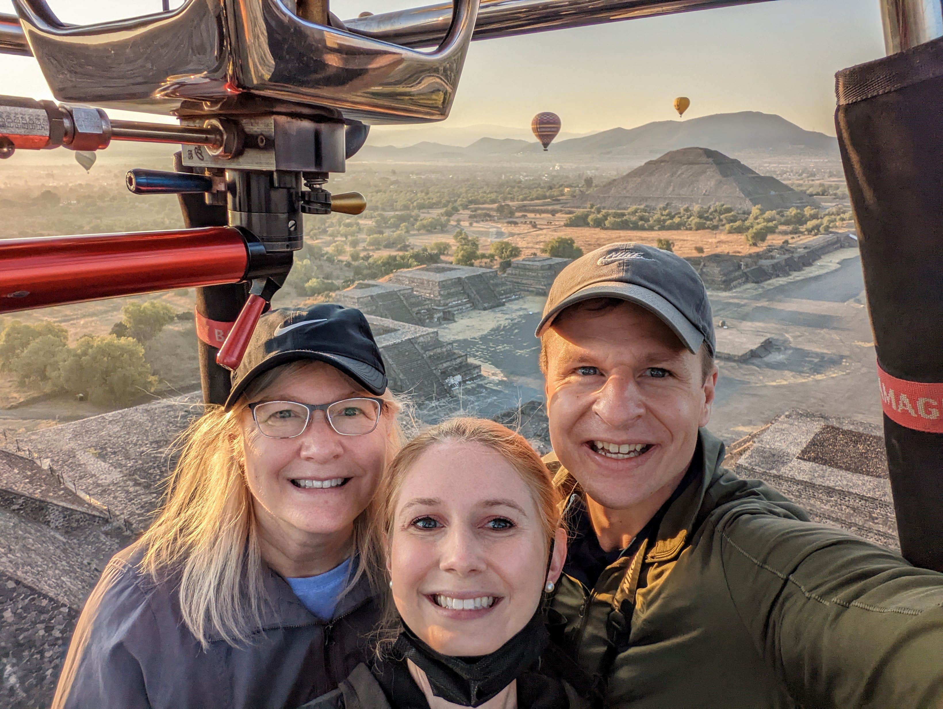 Us over Teotihuacan