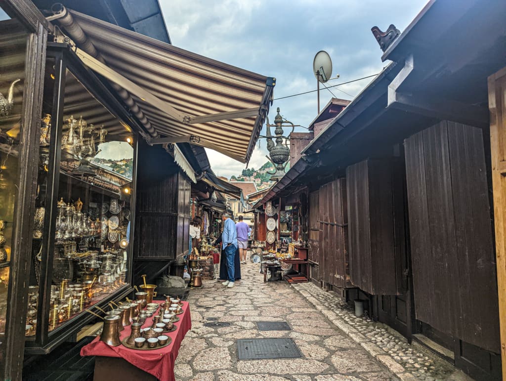 Backstreets of old town in Sarajevo
