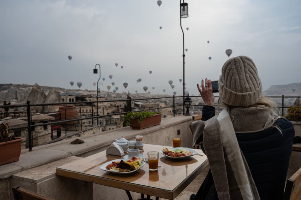 Breakfast views in Cappadocia on our itinerary
