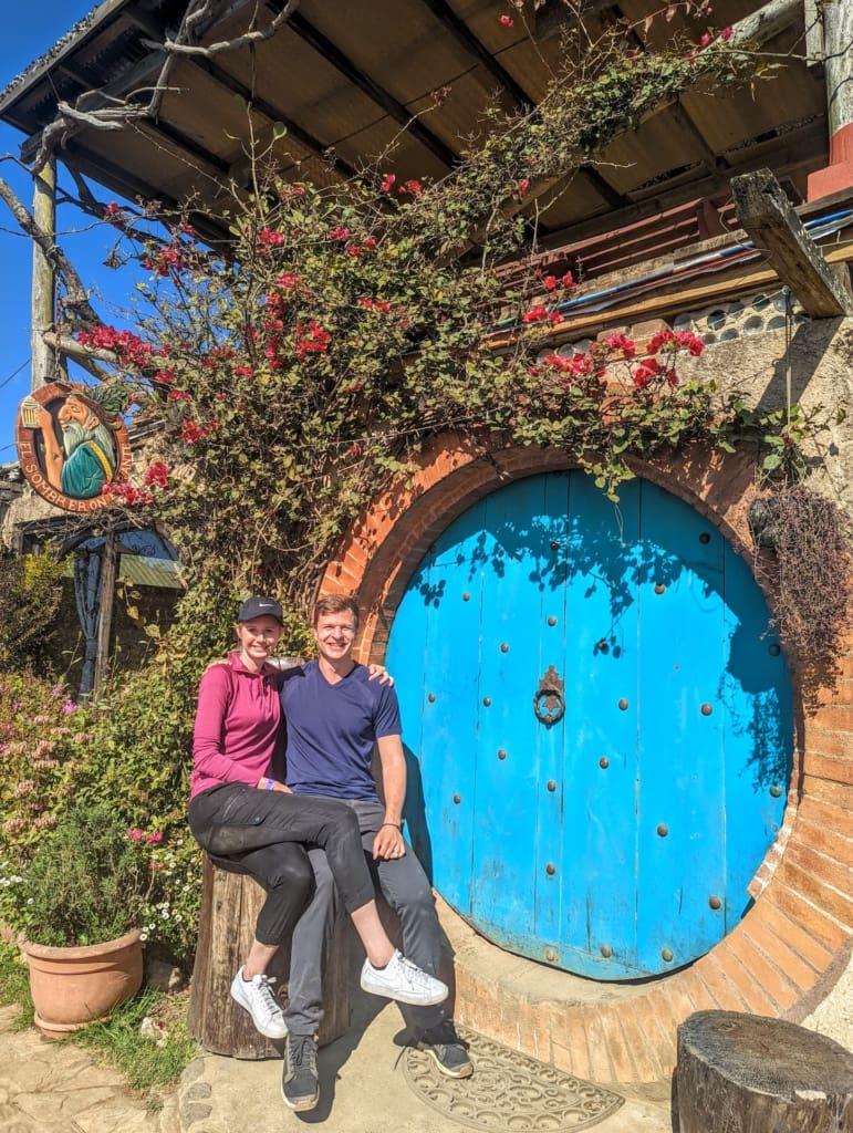 Entrance to a restaurant at Hobbitenango