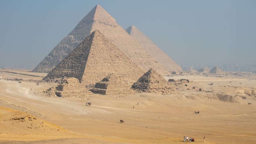 Pyramids of Giza on Day 2 of our 10 Day Egypt Itinerary