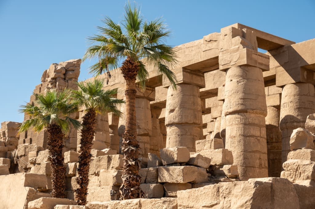 A small section of Karnak Temple on Day 3 of our Egypt itinerary