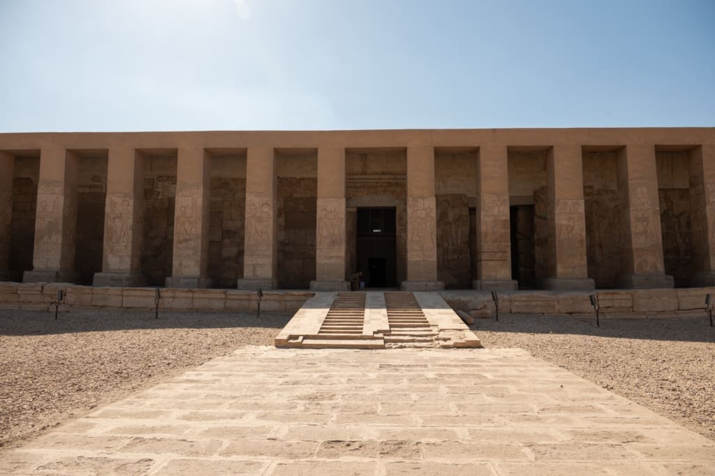 Exterior of temple at Abydos