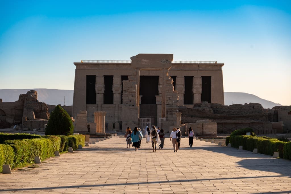 Exterior of Dendera Temple on Day 5 of our Egypt itinerary