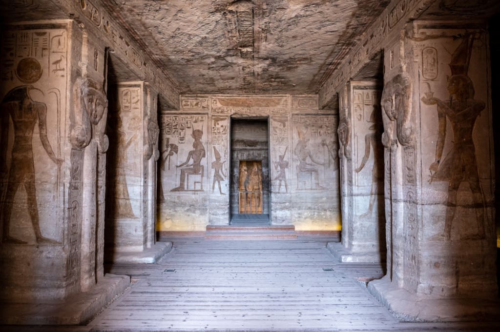 Interior view of Abu Simbel temple