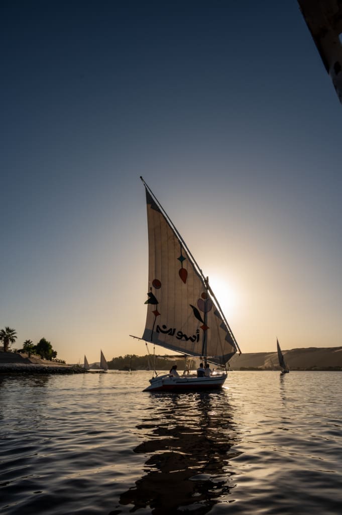 Sunset cruise on Day 7 of our Egypt itinerary