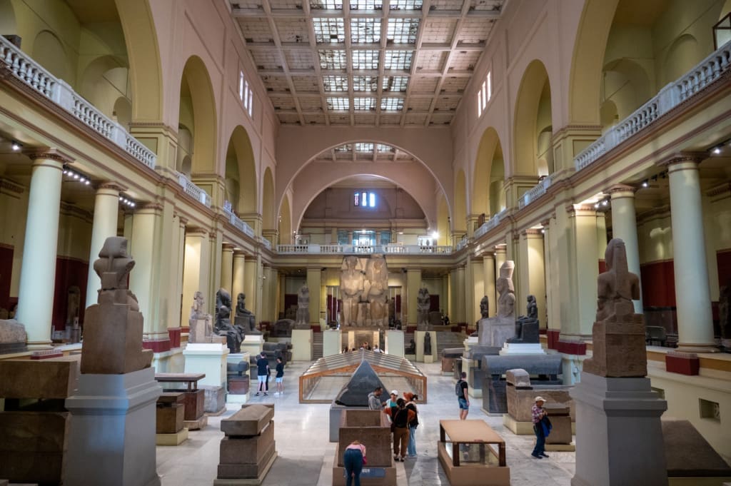 Interior of the Egyptian Museum in Cairo