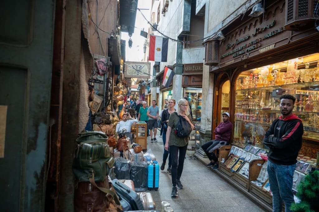 Exploring the Bazaar in Cairo, Egypt