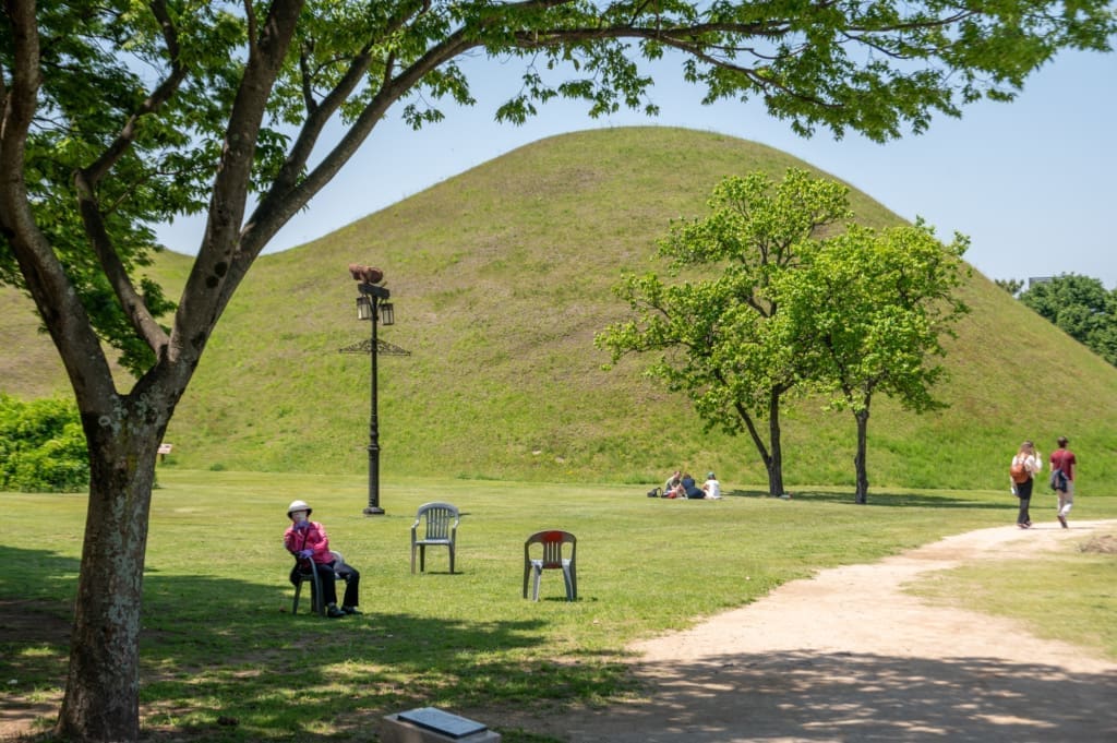 One of the burial tombs you will see on a one-day Gyeongju itinerary