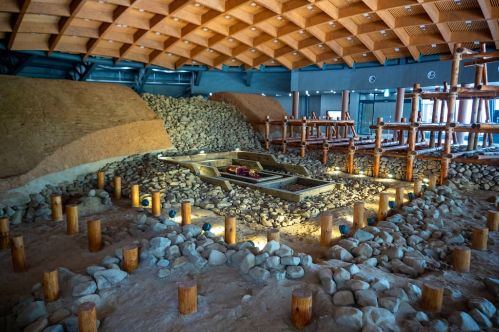 Inside a tomb in Gyeongju on our one-day itinerary