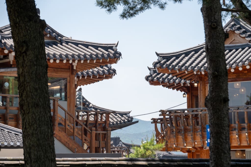Historic views of Hanok architecture in Gyeongju