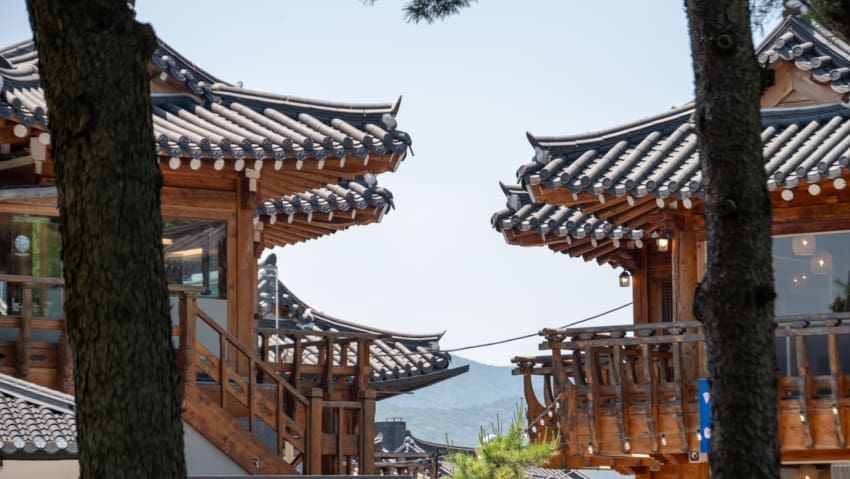 Historic views of Hanok architecture in Gyeongju