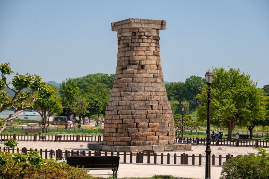 Astronomical tower in Gyeongju on a one-day itinerary