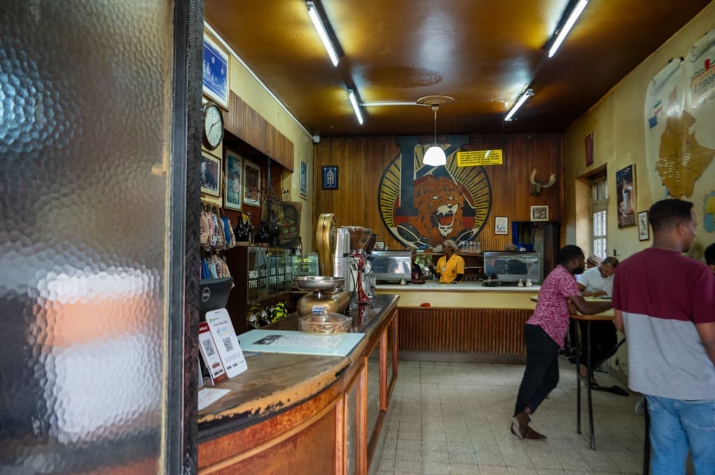 Coffee shop in Ethiopia on a one-day Addis Ababa Itinerary for an extended layover