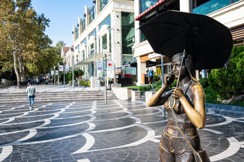 A view of Fountain Square in Baku
