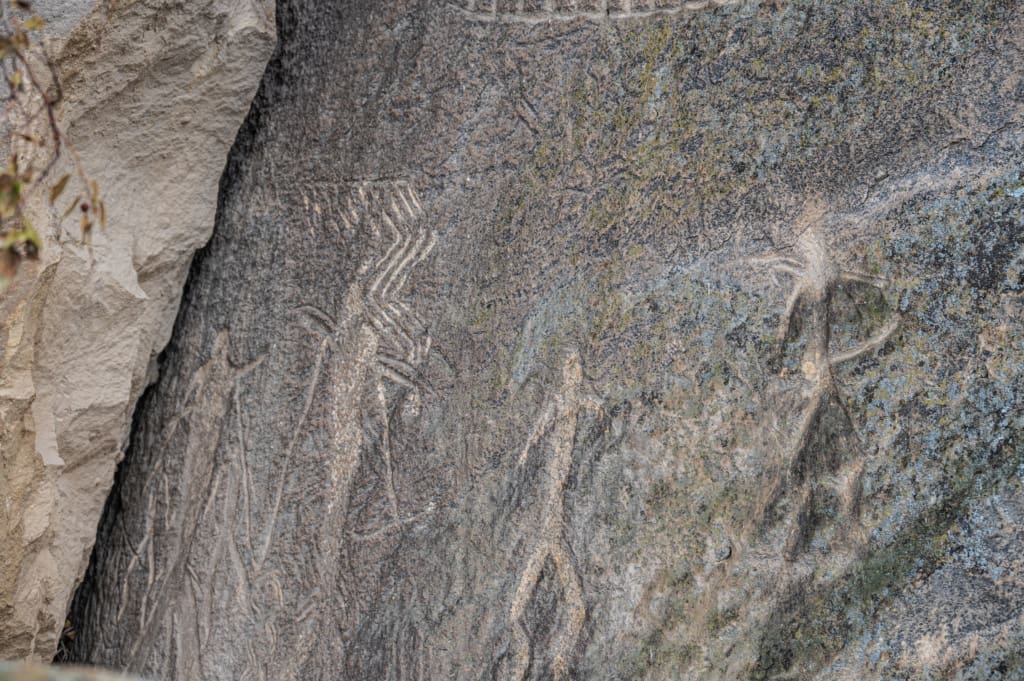 Petroglyphs outside of Baku