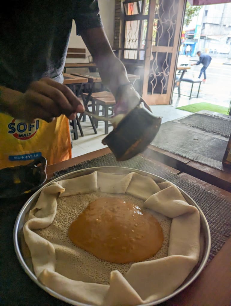 Food on our Ethiopian layover tour